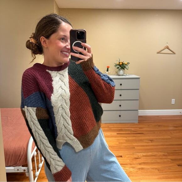 Isabel Marant Etoile Fall Colorblock Alpaca Wool Sweater Medium - Picture 4 of 16